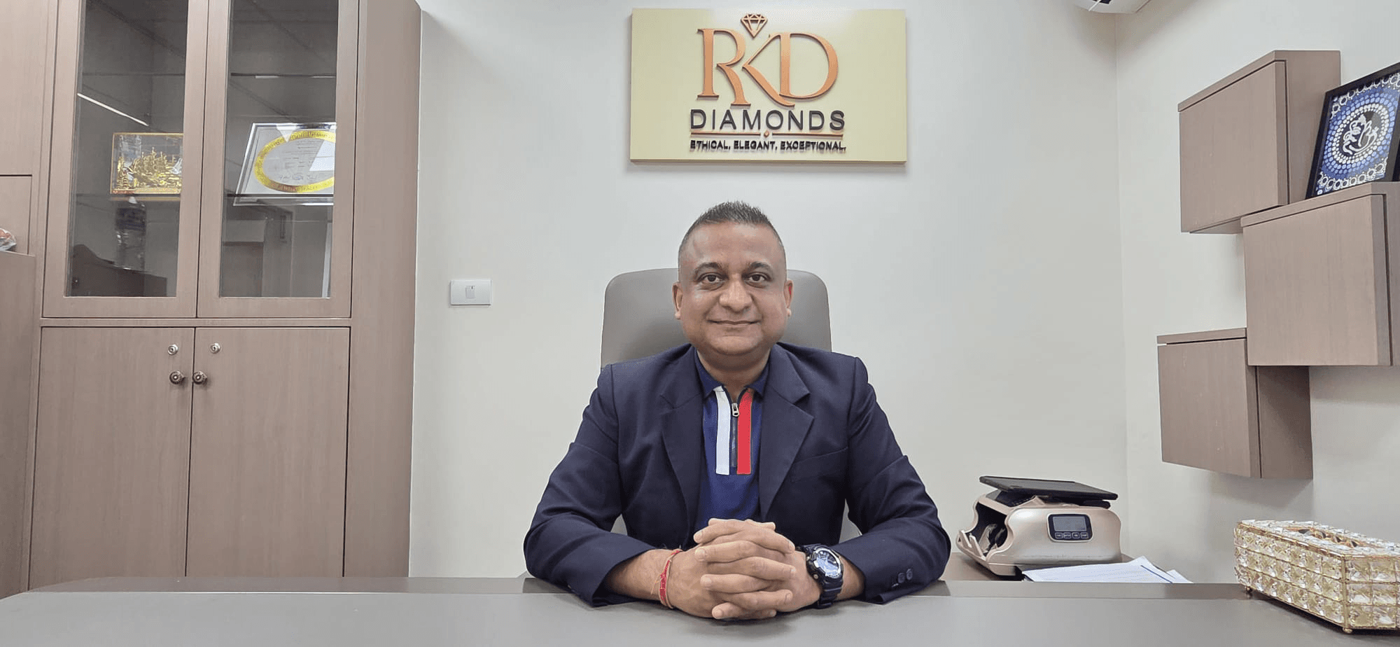 Rupak Kumar Agrawal at the RKD Diamonds office